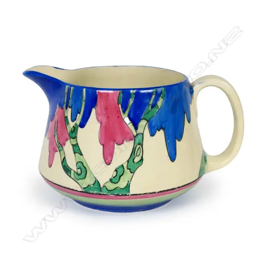 A Clarice Cliff Bizarre Crown shape jug,