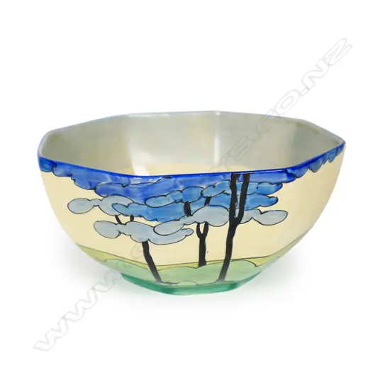 A Clarice Cliff octagonal bowl,