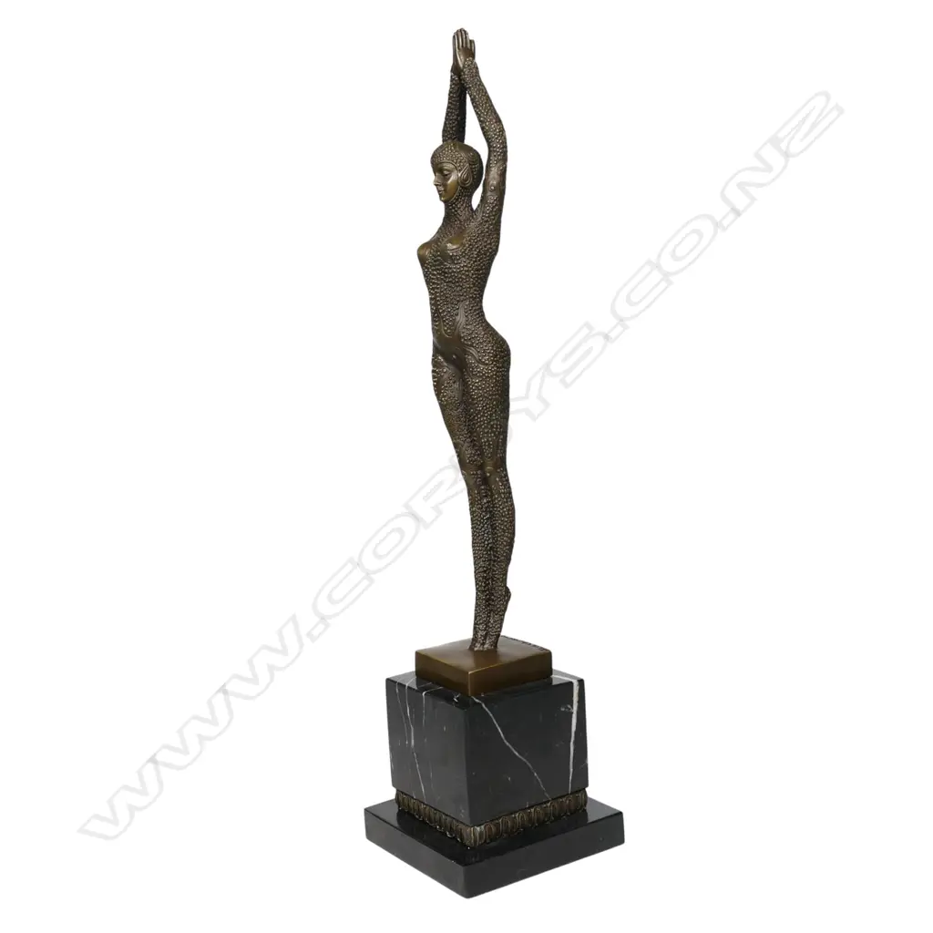 A modern Art Deco style bronze figurine of the 'Star Fish Dancer', Image 1++