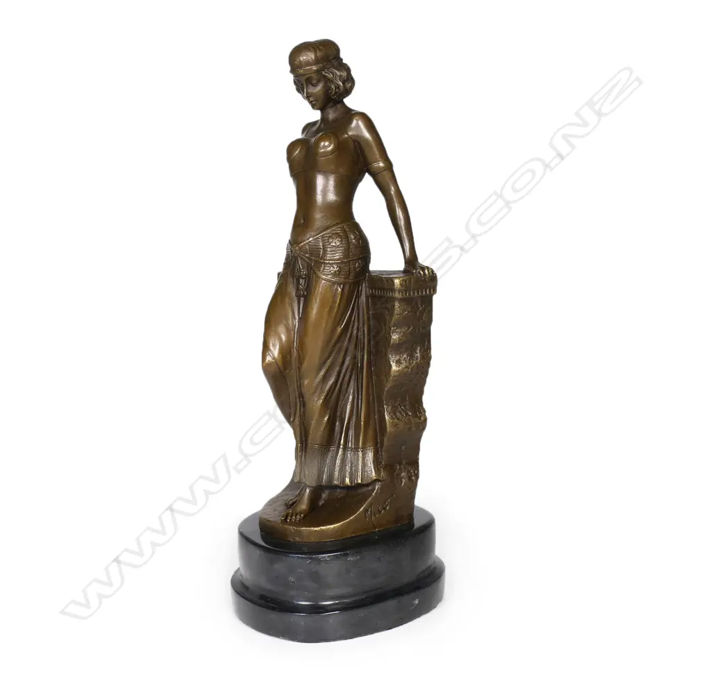 A modern Art Deco style bronze of an Egyptian Dancer, Image 1++