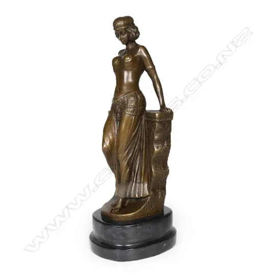 A modern Art Deco style bronze of an Egyptian Dancer,