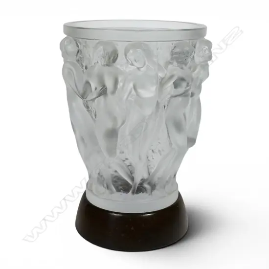A Lalique Bacchantes vase,