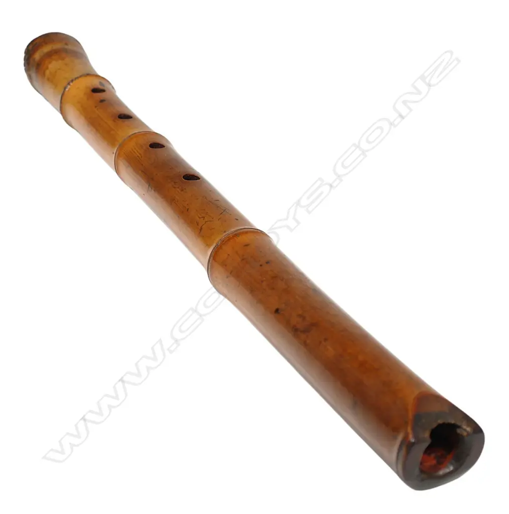 A 19thC Japanese Edo period shakuhachi (bamboo flute), Image 1++