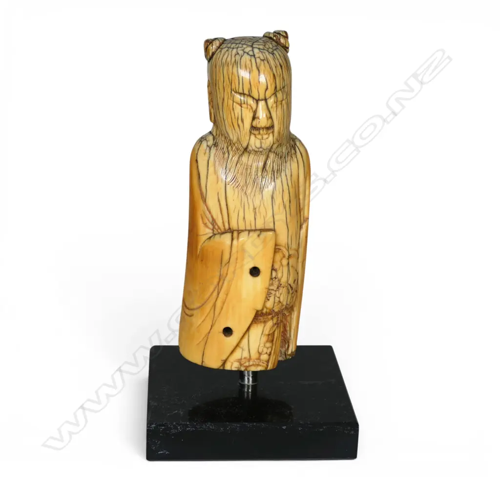 An old Chinese carved ivory figure immortal, Image 1++
