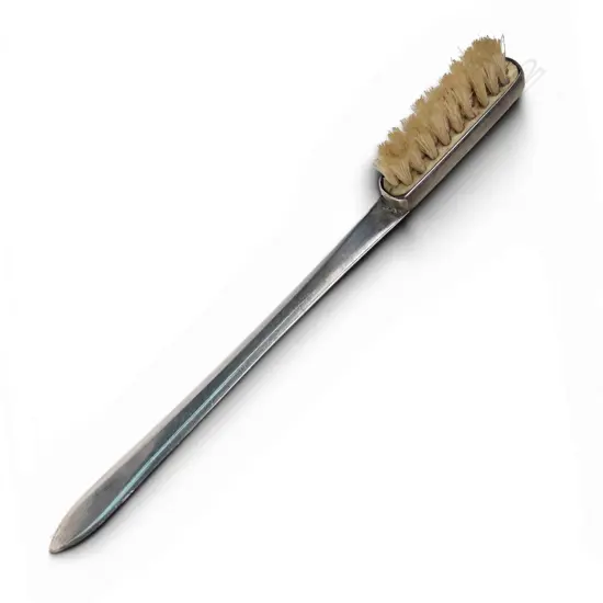 A George III silver moustache brush,