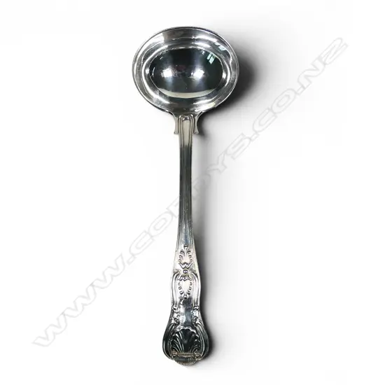 A Victorian silver King's pattern sauce ladle,