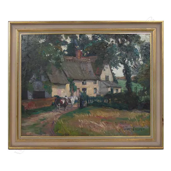 James Fraser Scott (NZ 1877-1932) Country house,