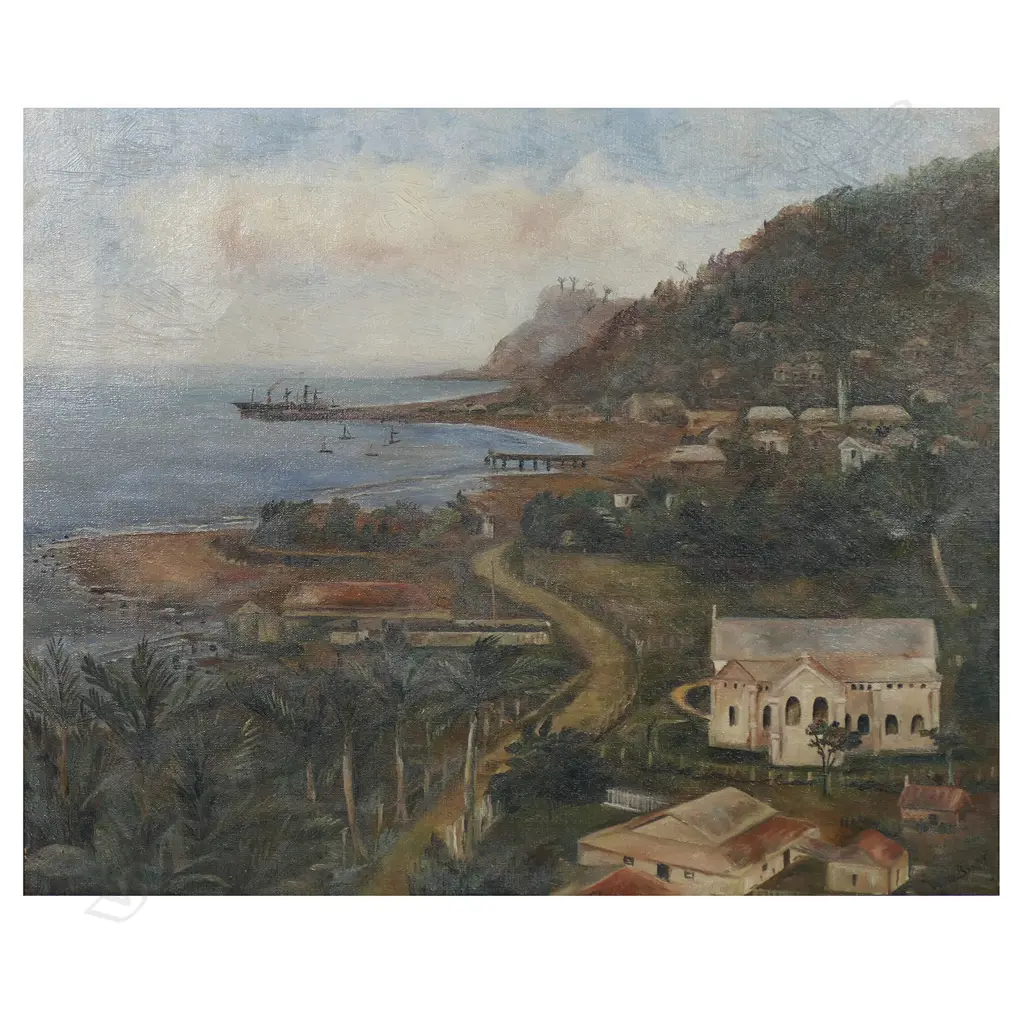 W. A Beere (NZ 19th/early 20thC) Port Levuka - Fiji Image 1++
