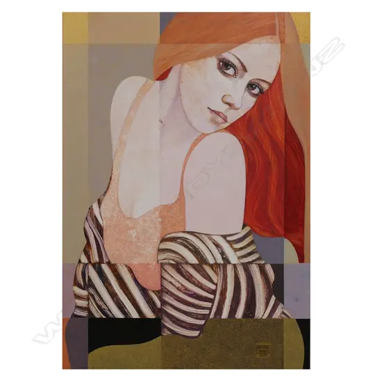 Patterson Parkin (NZ 1948-) Portrait of woman,