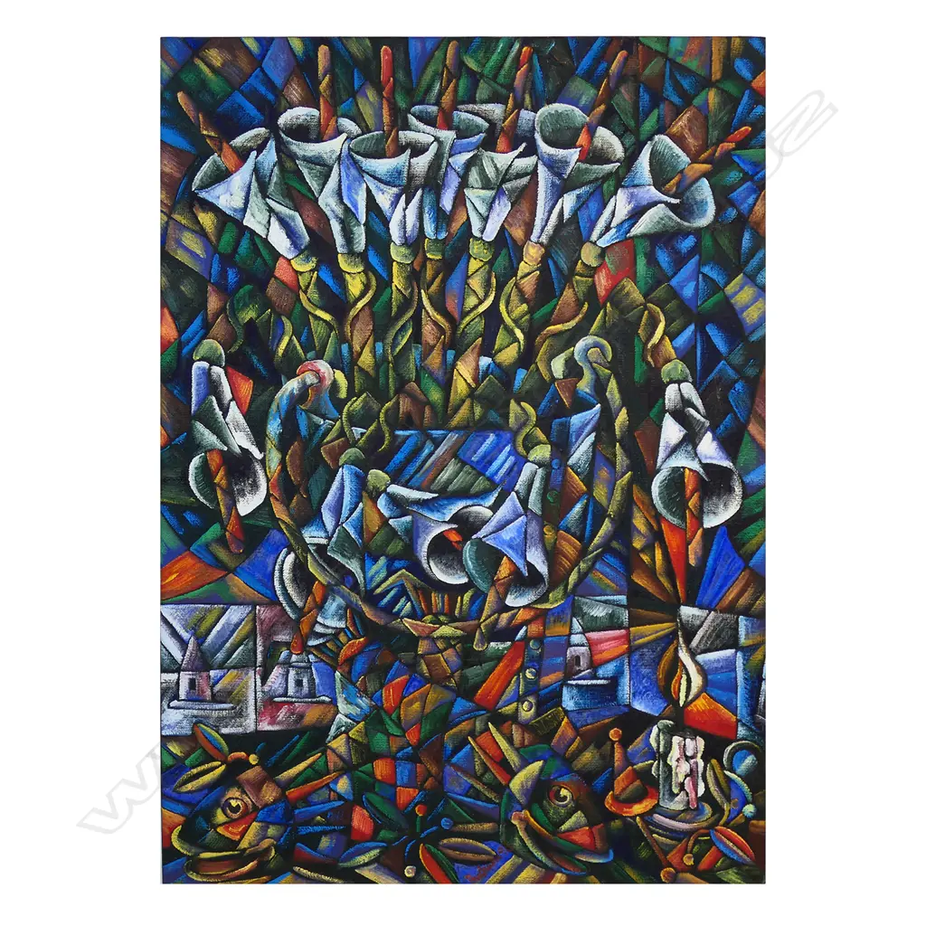 Dean Buchanan (NZ 1952-) Fish and Lillies, Image 1++