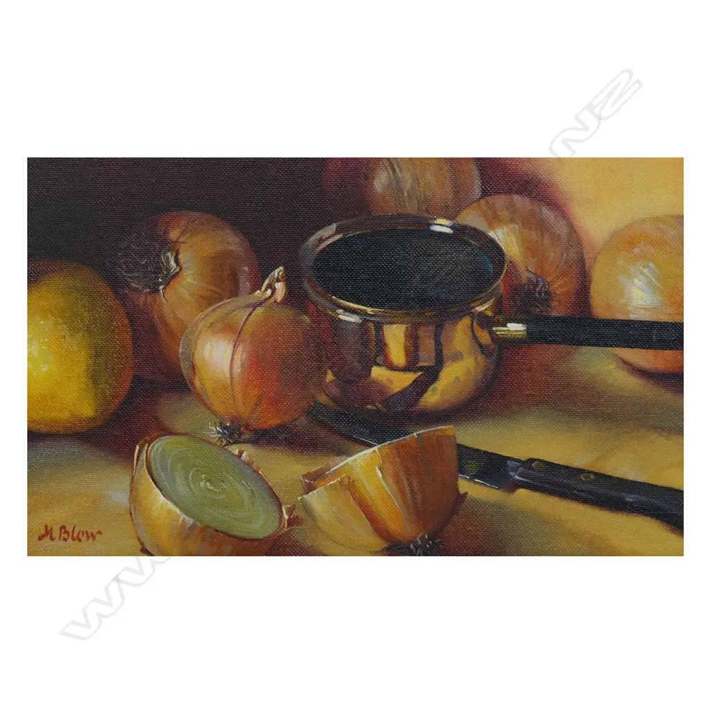 Michael Blow (UK/NZ 1943-) 'Copper Pan with Onions', Image 1++