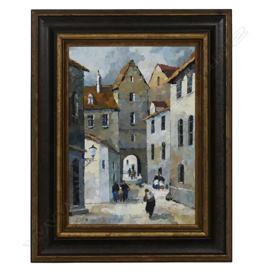 Tom Esplin (NZ 1915-2005) 'Little Lane in Riga',