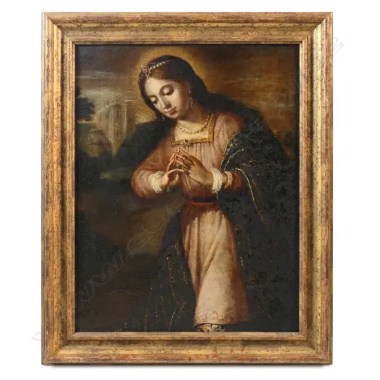17th/18thC Italian School 'Virgin in Prayer',