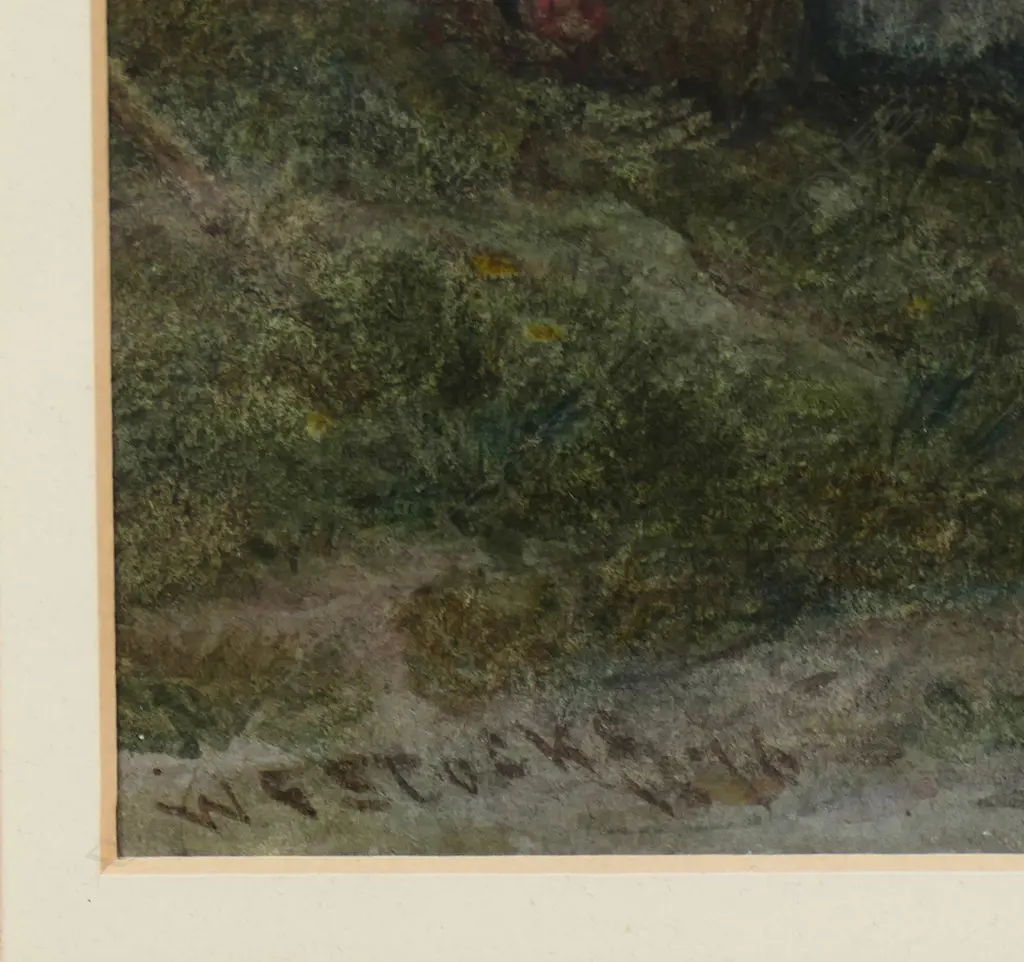 Walter Fryer Stocks (UK 1842-1915) ‘St David's Cathedral and the Bishop's Palace, Pembroke’, Image 1++