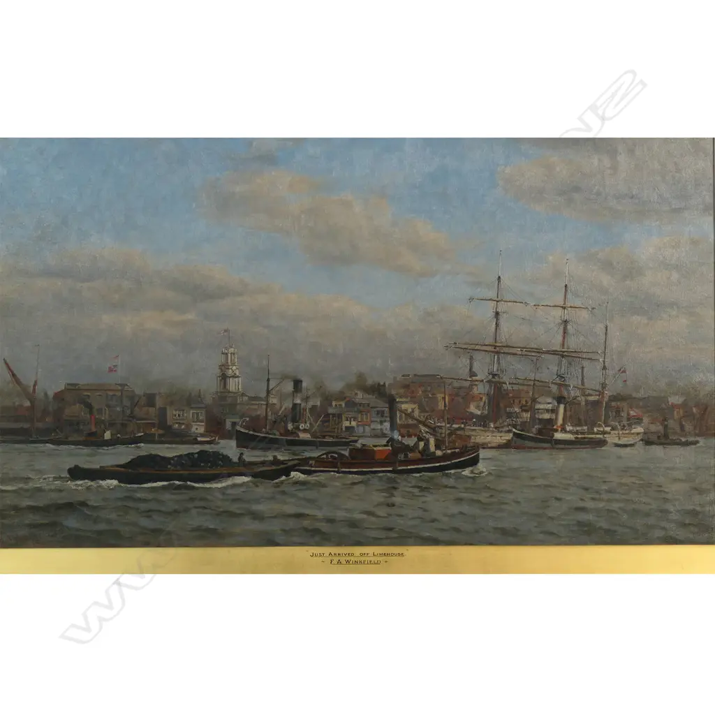 Frederick A. Winkfield (British 19th c.) 'Just arrived at Limehouse', Image 1++