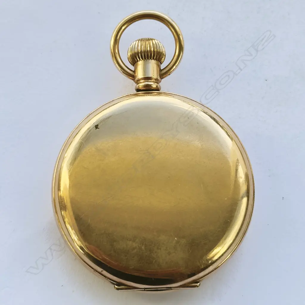 Gold plated cased hunter pocket watch by Baume Longines, Image 1++