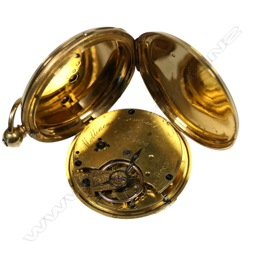 A Victorian 18ct gold full hunter pocket watch, Image 1++