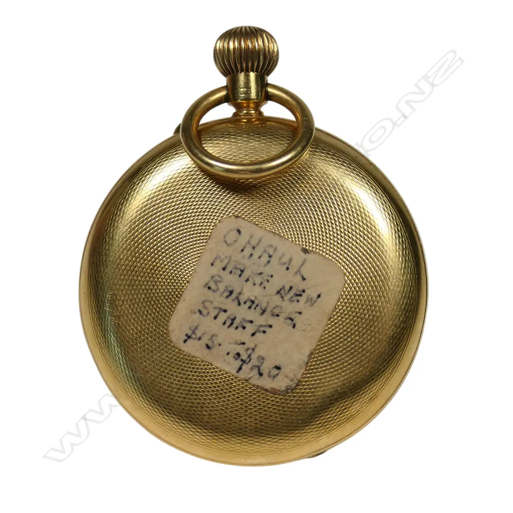 An 18ct gold full hunter pocket watch, Image 1++