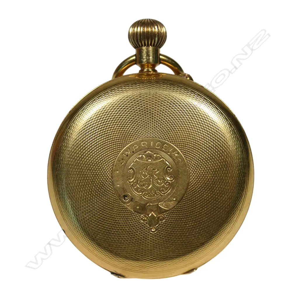 An 18ct gold full hunter pocket watch, Image 1++