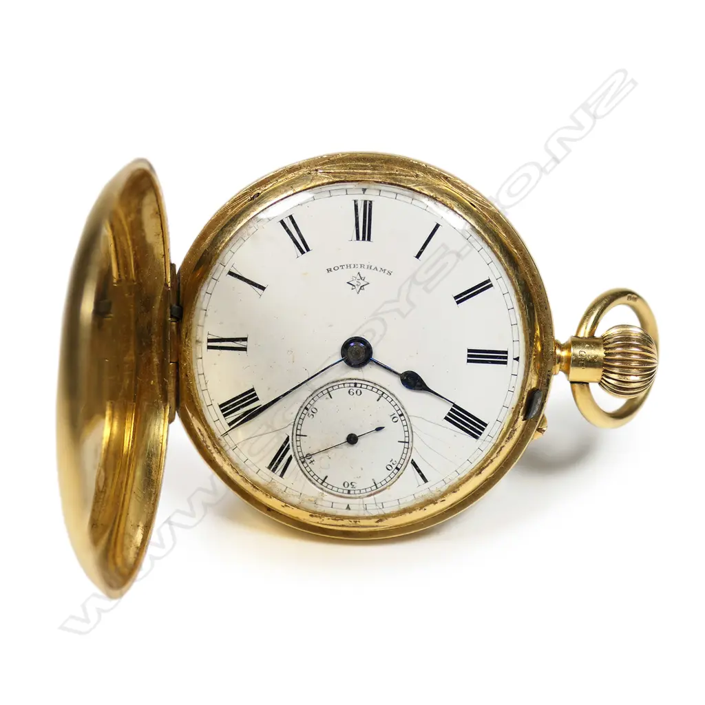 An 18ct gold full hunter pocket watch, Image 1++