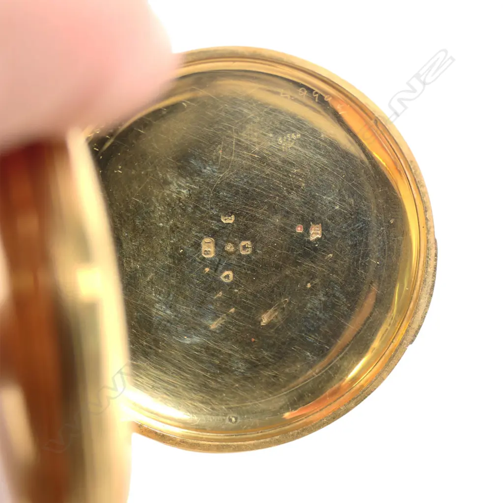 An 18ct gold full hunter pocket watch, Image 1++