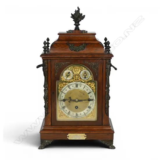 A 19thC bracket clock,