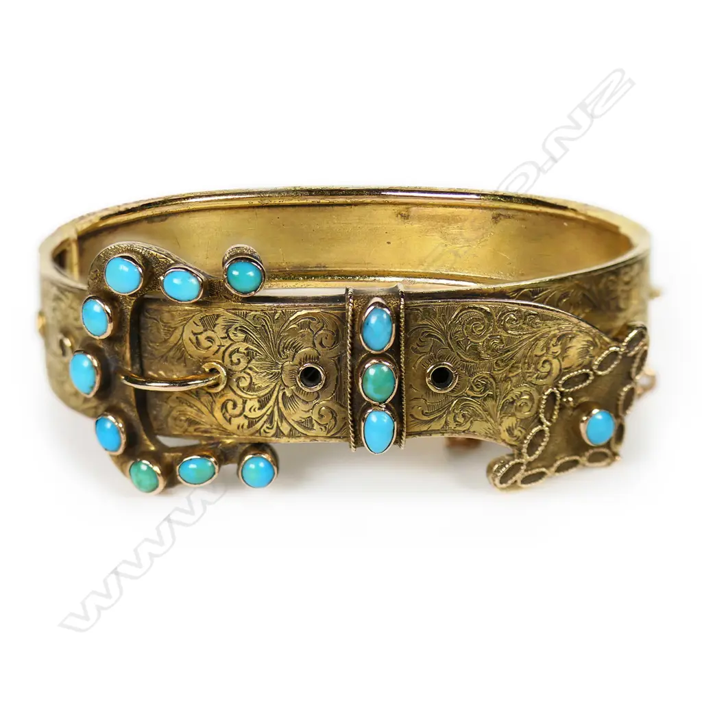 A Victorian 15ct rose gold hinged bangle, Image 1++