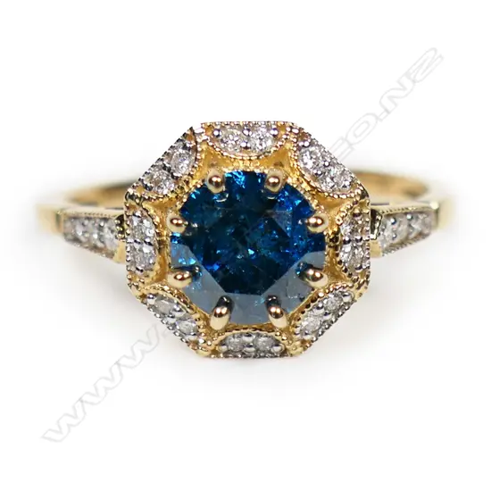 A 14ct gold and diamond antique style ring,