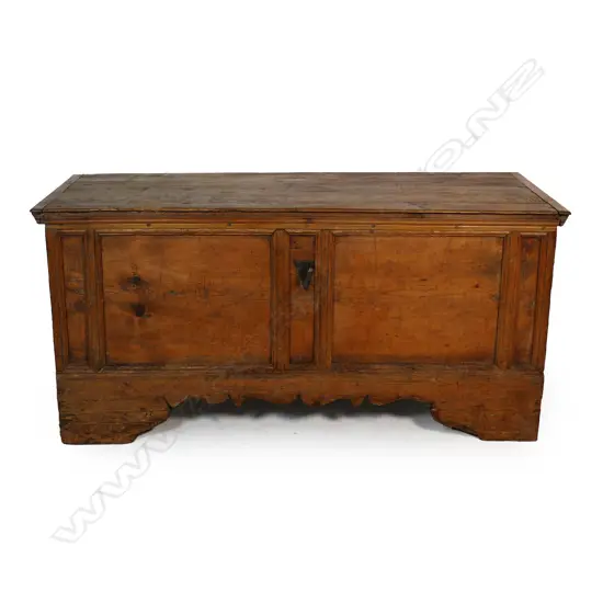 A 19thC European pine chest,