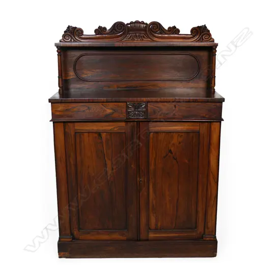 A late Victorian rosewood chiffonier,