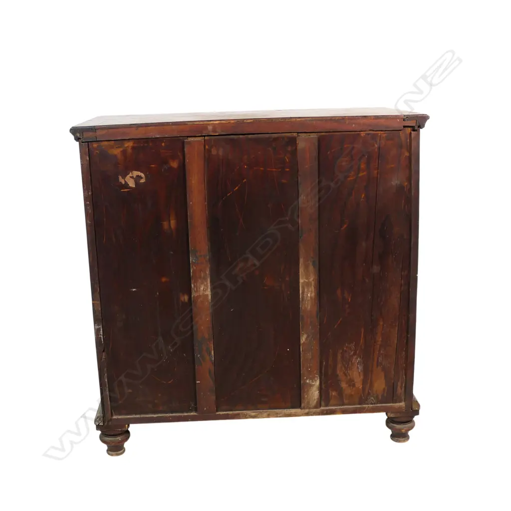 A 19thC oak campaign style chest of drawers, Image 1++