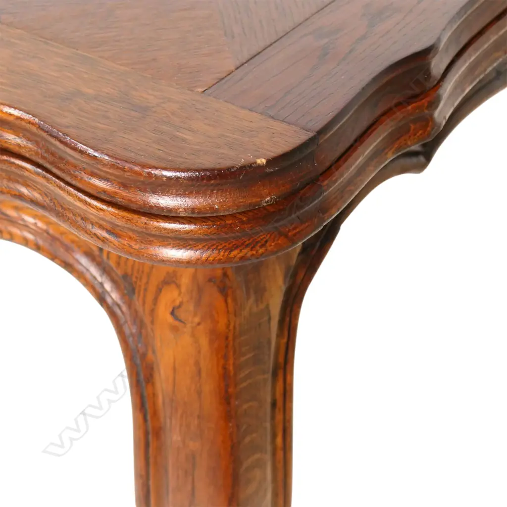 A French parquet extension dining table, Image 1++