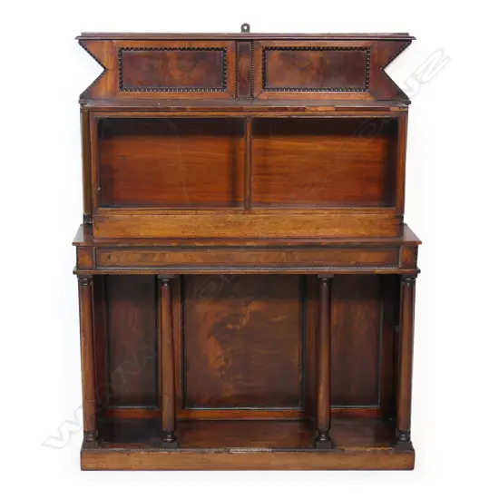 A 19thC mahogany wall mounted display cabinet,