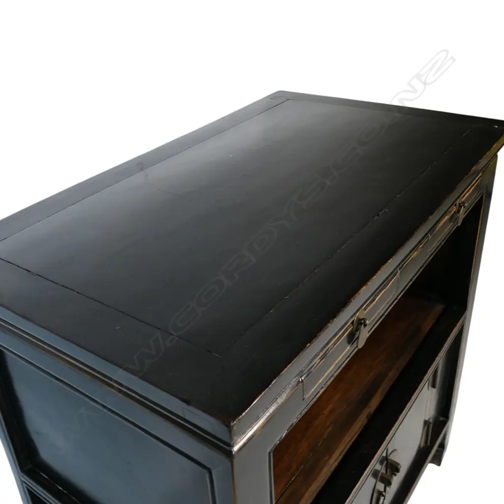 Vintage Chinese ebonised cabinet, Image 1++