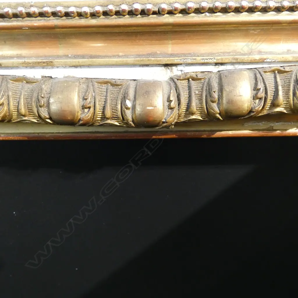 A large 19thC gilt framed over mantel mirror, Image 1++