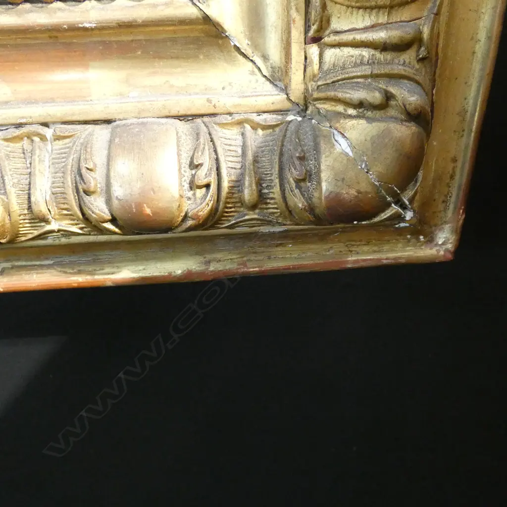 A large 19thC gilt framed over mantel mirror, Image 1++