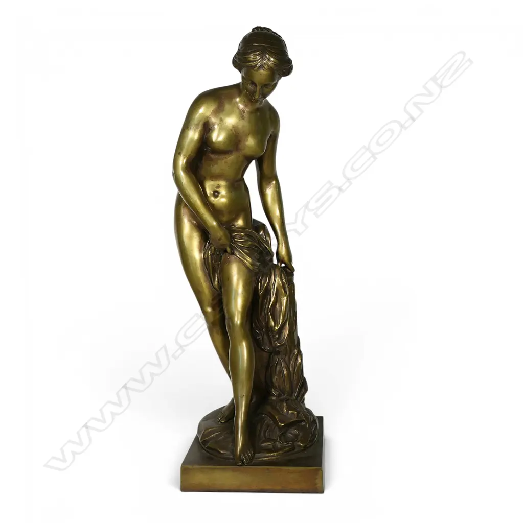 An old bronze statue of ‘The Bather’ or ‘Nymph Descending From the Bath’, Image 1++