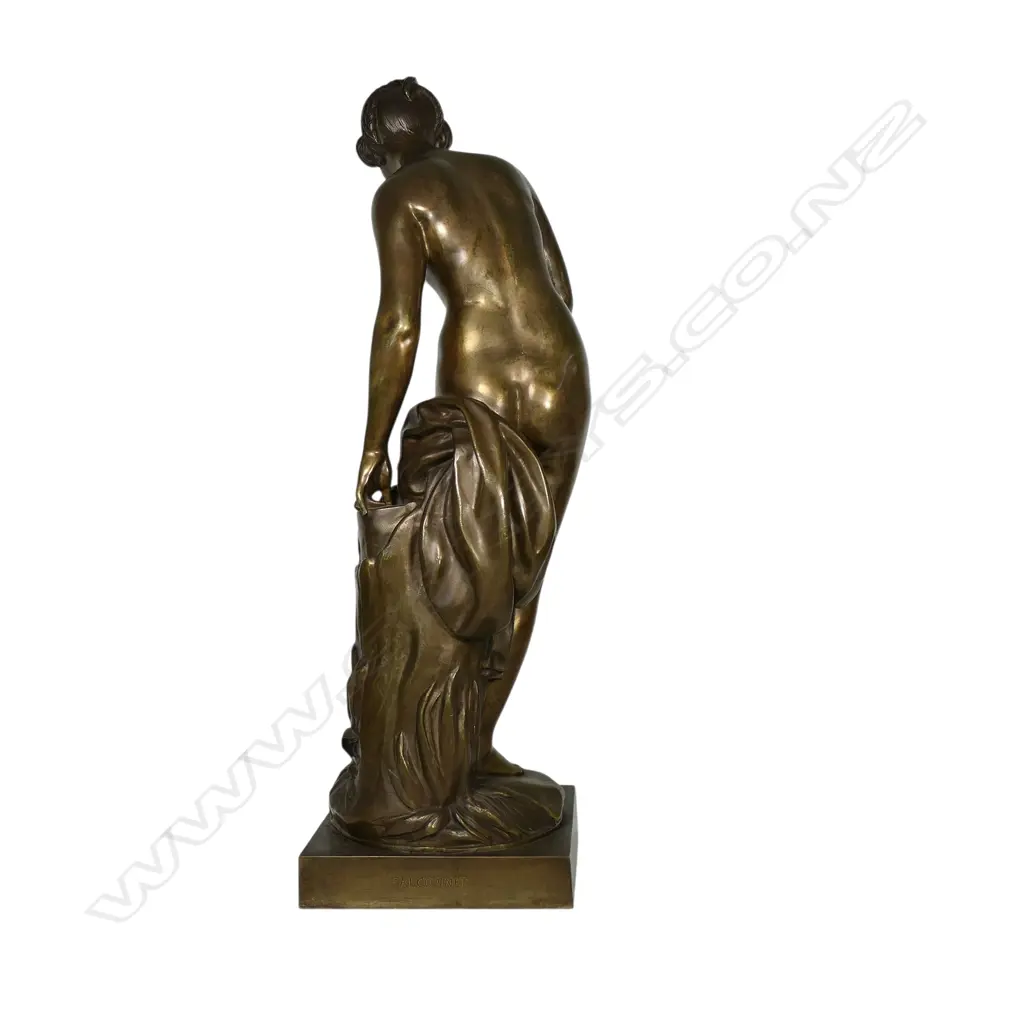 An old bronze statue of ‘The Bather’ or ‘Nymph Descending From the Bath’, Image 1++