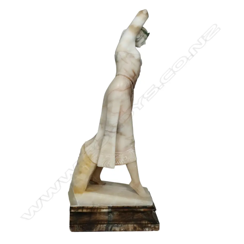 A 1920’s to 1930’s alabaster and marble Art Deco sculpture, Image 1++