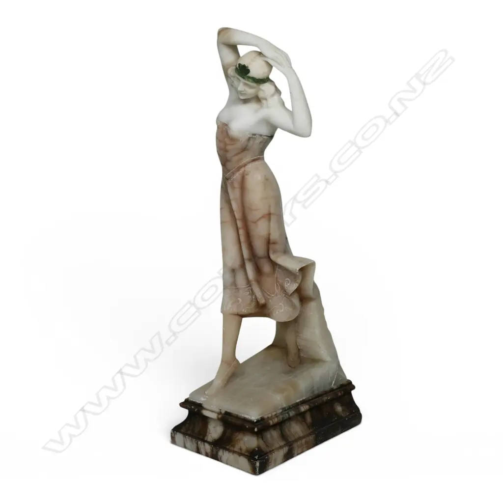 A 1920’s to 1930’s alabaster and marble Art Deco sculpture, Image 1++