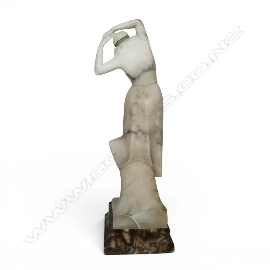 A 1920’s to 1930’s alabaster and marble Art Deco sculpture, Image 1++