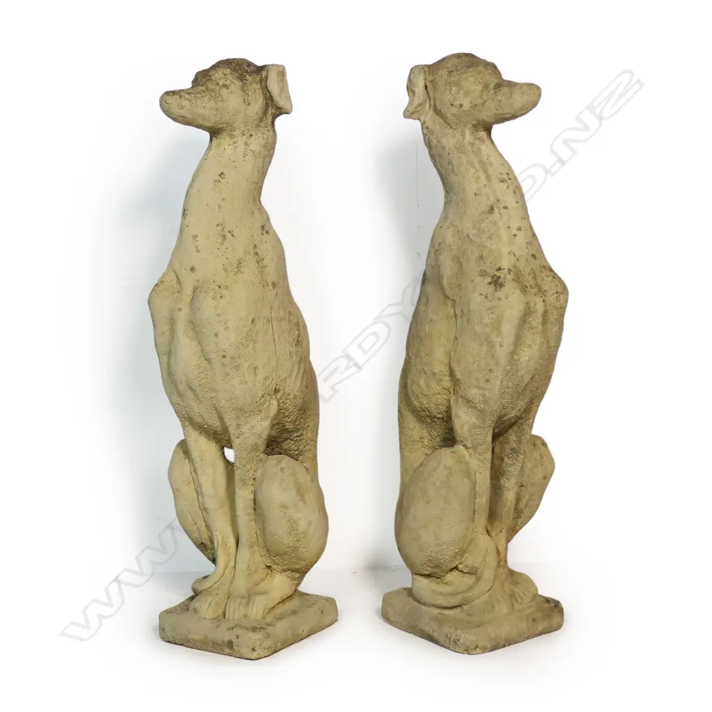 A pair of Churchstone greyhounds, Image 1++