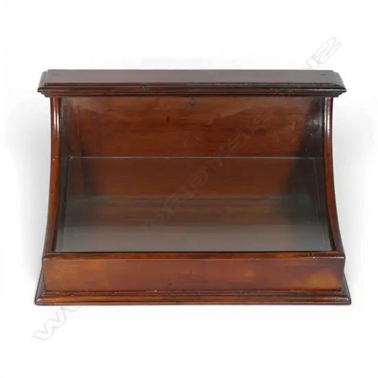 A Victorian mahogany shop counter top small display cabinet,