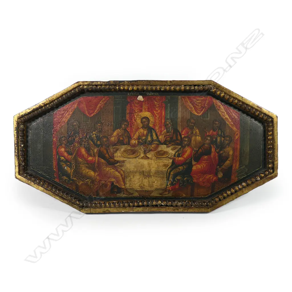 A 19thC Russian icon ‘The Last Supper', Image 1++