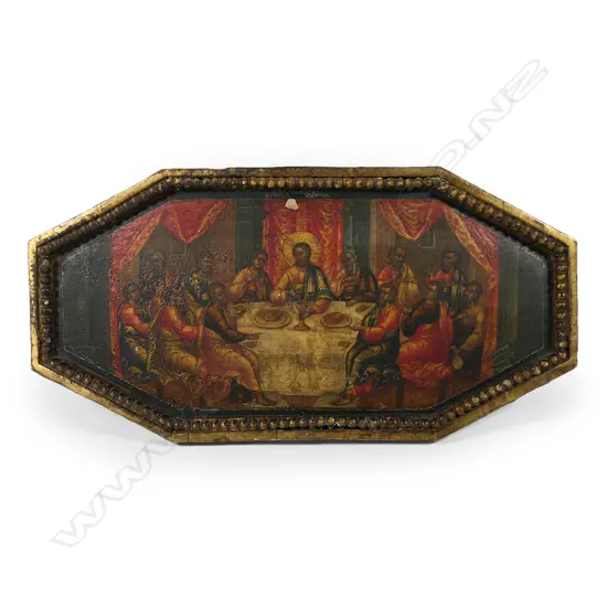 A 19thC Russian icon ‘The Last Supper',