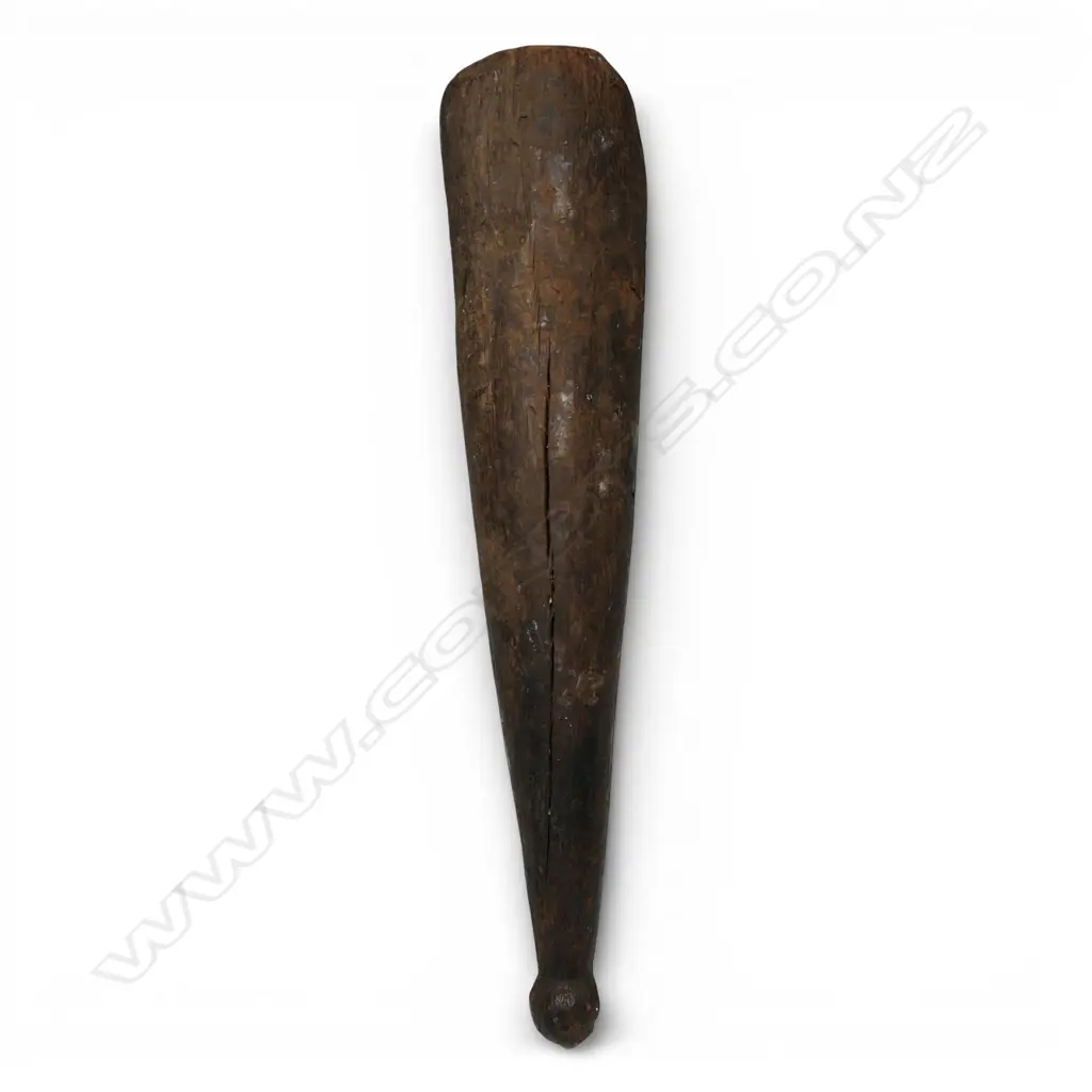 An old Māori patu aruhe (fern root beater), Image 1++