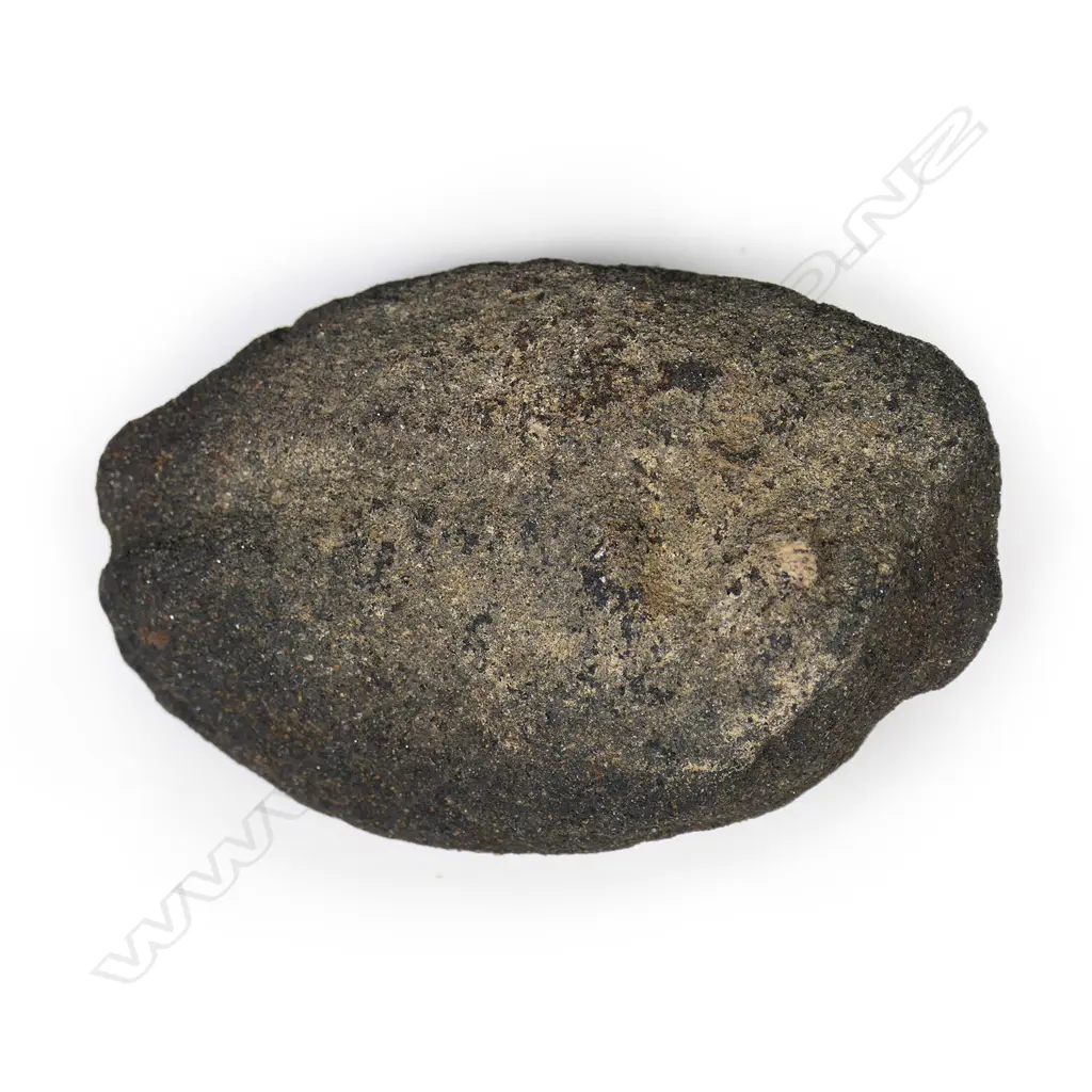 An old Māori sandstone mahe (fishing sinker), Image 1++
