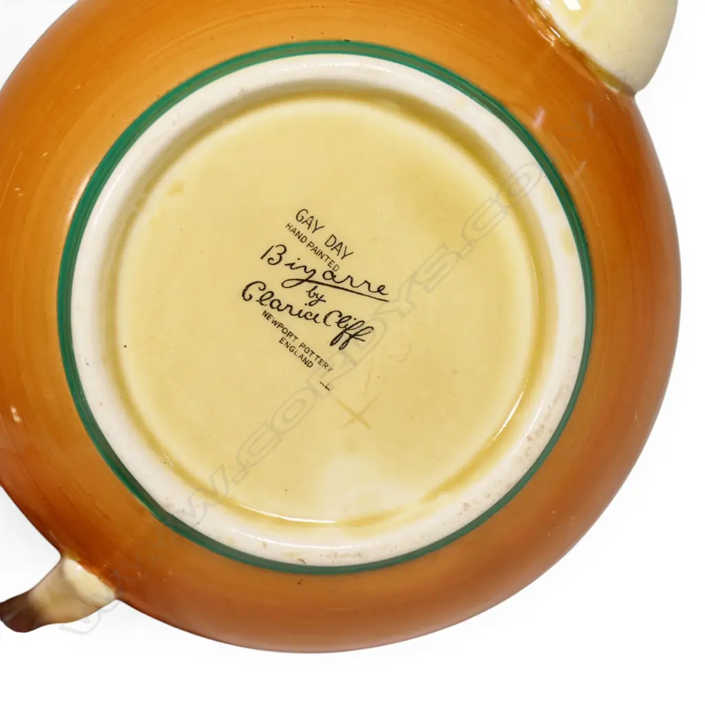 A Clarice Cliff Bizarre teapot, Image 1++