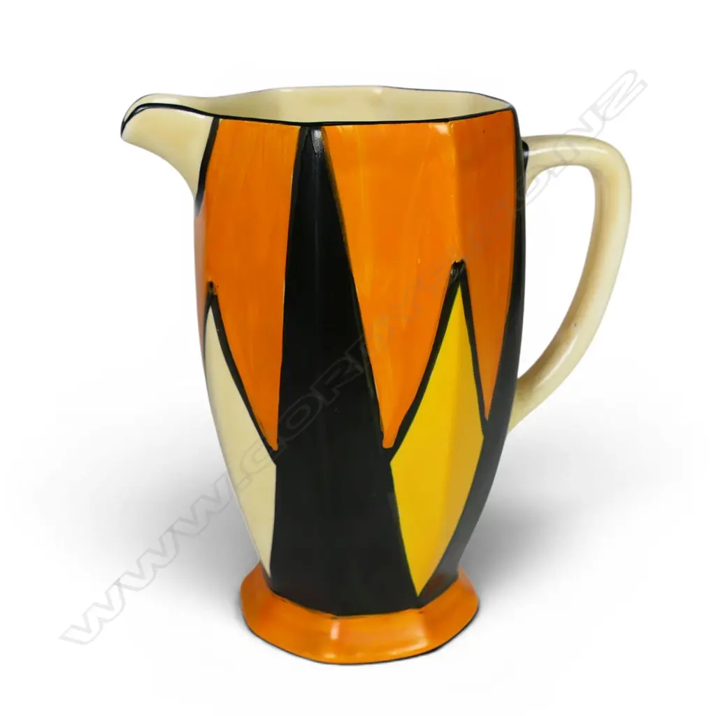 A Clarice Cliff 'Original Bizarre' pattern Athens jug, Image 1++