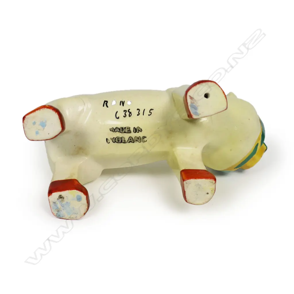 A Louis William Wain (UK 1860-1939) 'The Lucky Bully Bulldog' ceramic spill vase, Image 1++